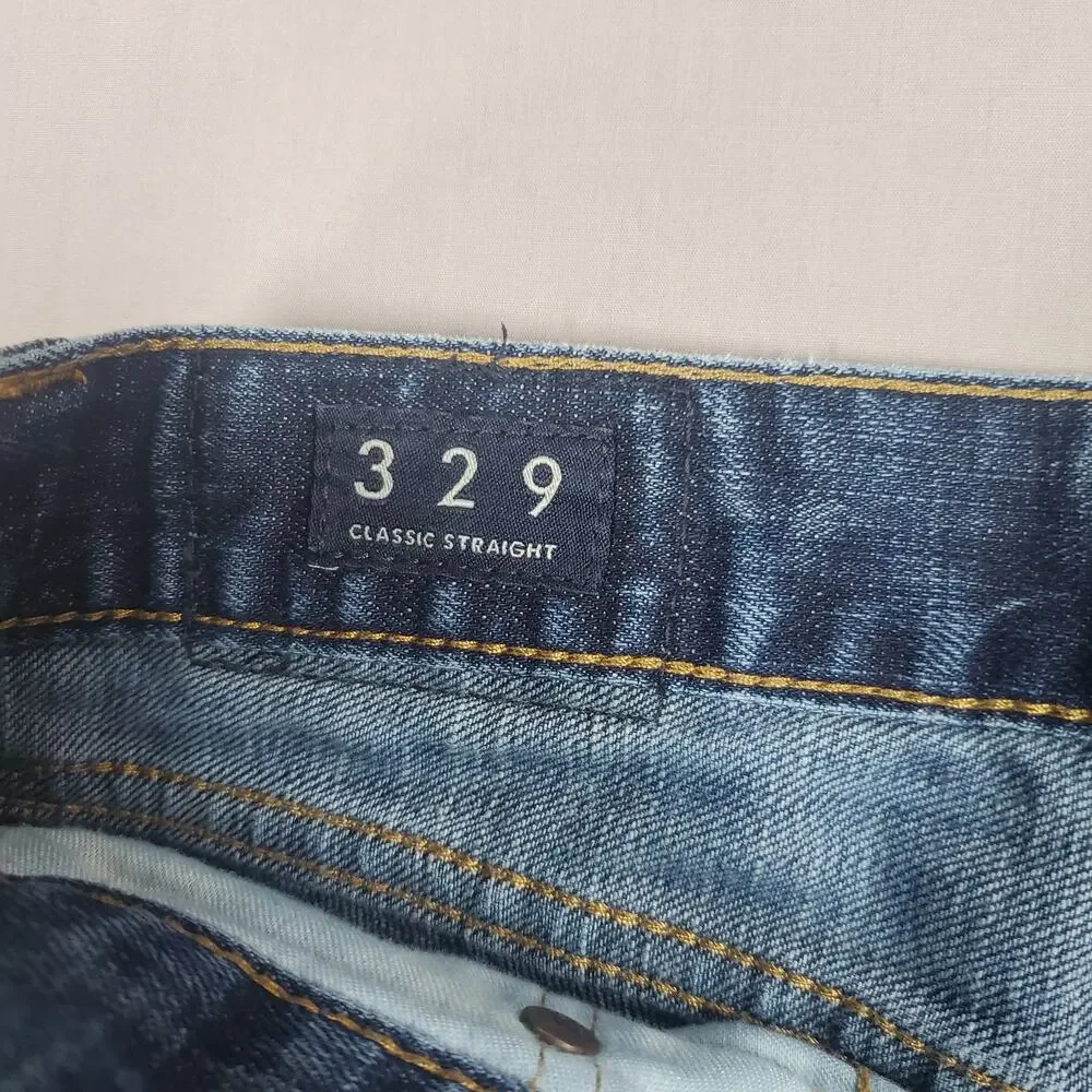 Lucky Brand 329 Mens Classic Straight Fit Jeans Size 34x34 Dark Wash